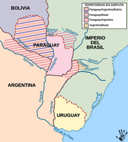 Парагвайская война: Карта