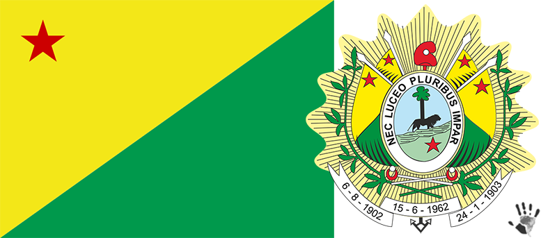 Флаг и герб штата Акри (Бразилия)